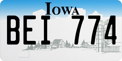 IA license plate BEI774
