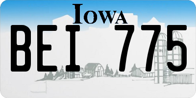 IA license plate BEI775