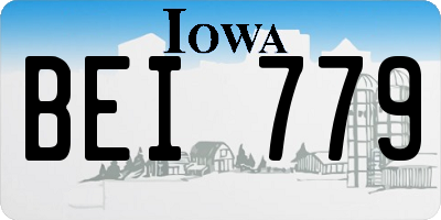IA license plate BEI779