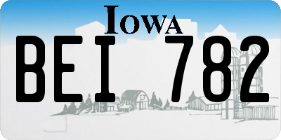 IA license plate BEI782