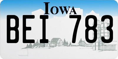 IA license plate BEI783