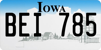 IA license plate BEI785