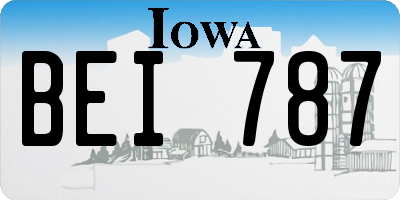IA license plate BEI787