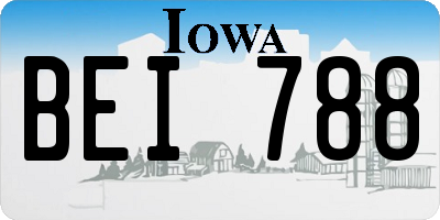 IA license plate BEI788