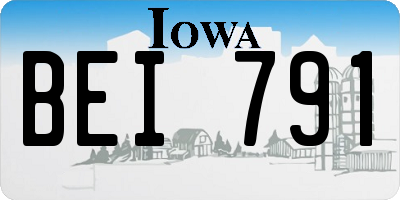 IA license plate BEI791