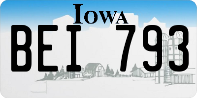 IA license plate BEI793
