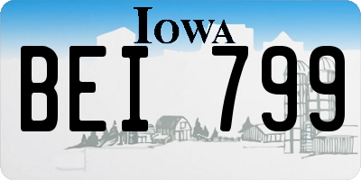 IA license plate BEI799