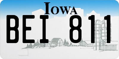 IA license plate BEI811