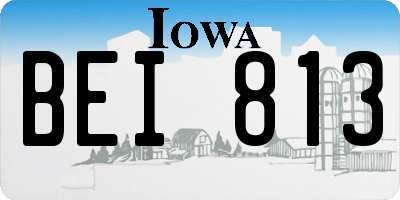 IA license plate BEI813
