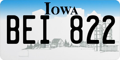 IA license plate BEI822