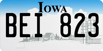 IA license plate BEI823