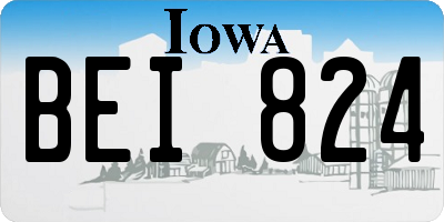IA license plate BEI824