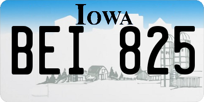 IA license plate BEI825