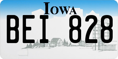 IA license plate BEI828