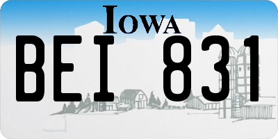 IA license plate BEI831