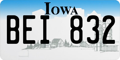 IA license plate BEI832