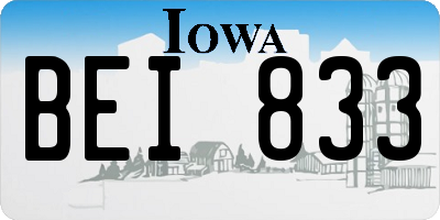 IA license plate BEI833