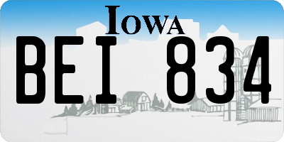 IA license plate BEI834