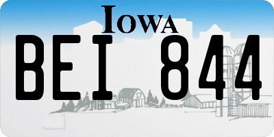 IA license plate BEI844