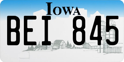 IA license plate BEI845