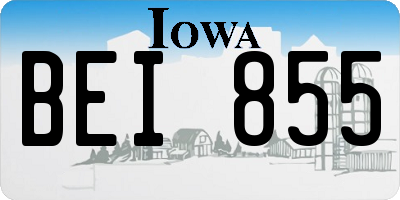 IA license plate BEI855