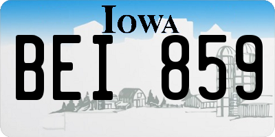 IA license plate BEI859
