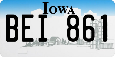 IA license plate BEI861