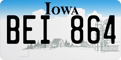 IA license plate BEI864