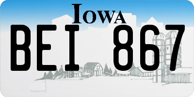 IA license plate BEI867