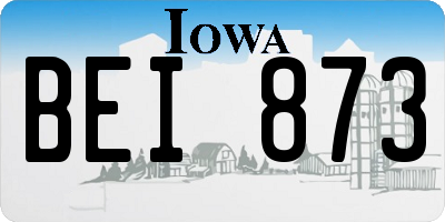 IA license plate BEI873