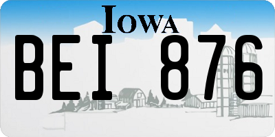 IA license plate BEI876