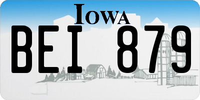 IA license plate BEI879