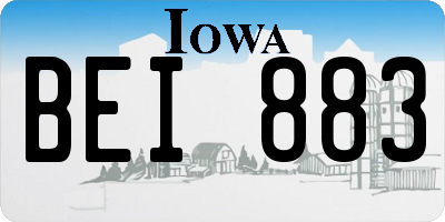 IA license plate BEI883