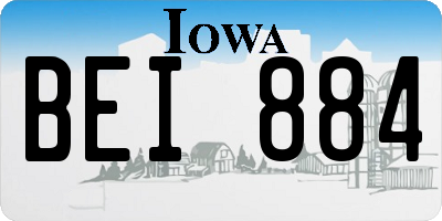 IA license plate BEI884