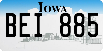 IA license plate BEI885