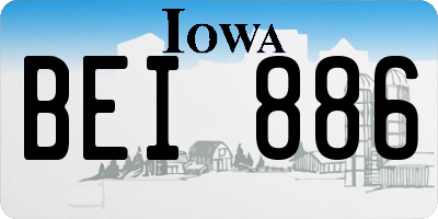 IA license plate BEI886