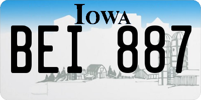 IA license plate BEI887