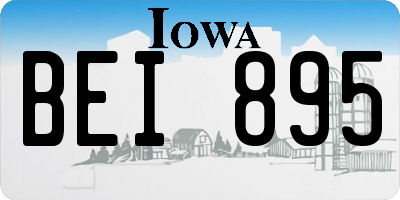 IA license plate BEI895