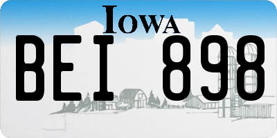IA license plate BEI898