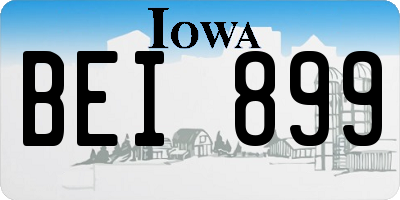 IA license plate BEI899