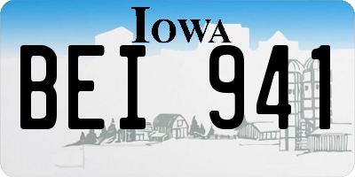 IA license plate BEI941