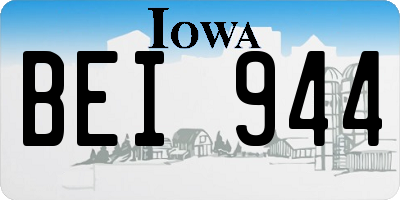 IA license plate BEI944