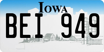 IA license plate BEI949