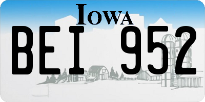 IA license plate BEI952