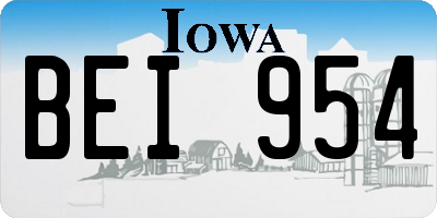 IA license plate BEI954