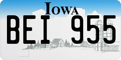IA license plate BEI955