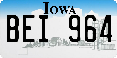 IA license plate BEI964