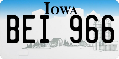 IA license plate BEI966