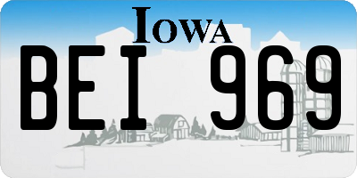 IA license plate BEI969