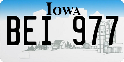 IA license plate BEI977